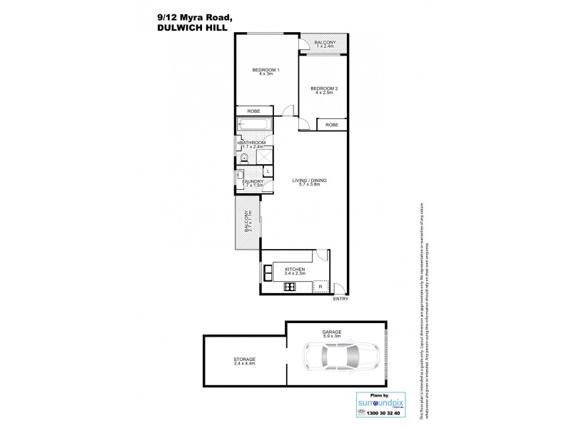 9/12 Myra Road, Dulwich Hill NSW 2203 Floorplan