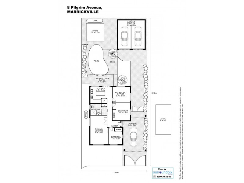 8 Pilgrim Avenue, Marrickville NSW 2204 Floorplan