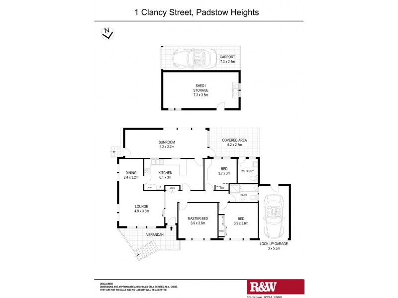1 Clancy Street, Padstow Heights NSW 2211 Floorplan