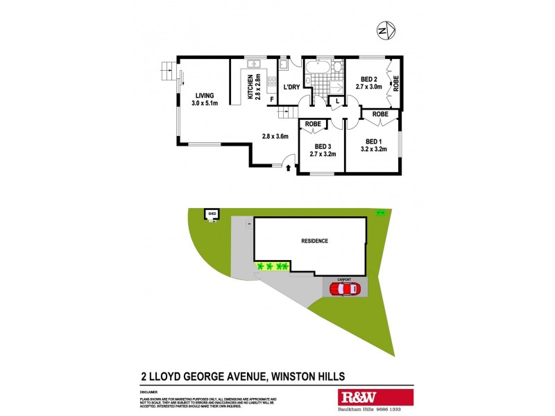 2 Lloyd George Avenue, Winston Hills NSW 2153 Floorplan