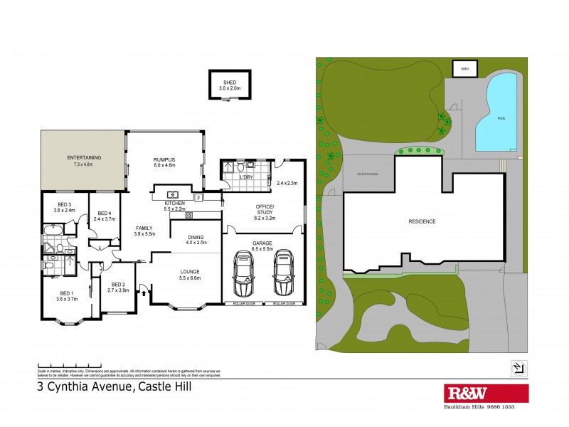 3 Cynthia Avenue, Castle Hill NSW 2154 Floorplan