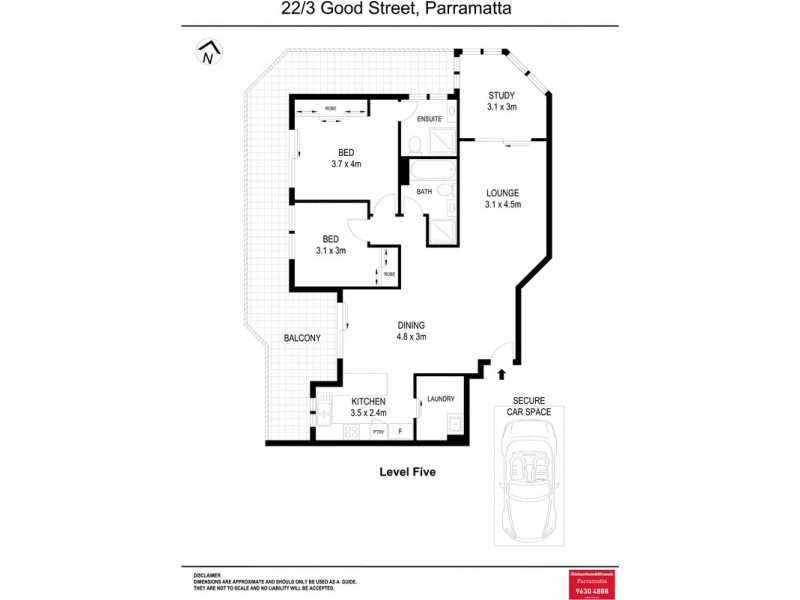 22/3 Good Street, Parramatta NSW 2150 Floorplan