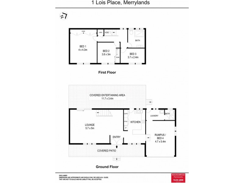 1 Lois Place, Merrylands NSW 2160 Floorplan