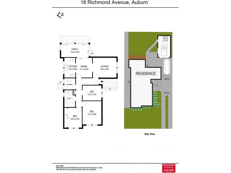 16 Richmond Avenue, Auburn NSW 2144 Floorplan