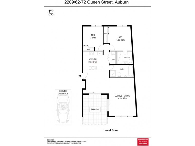 2209/62-72 Queen Street, Auburn NSW 2144 Floorplan