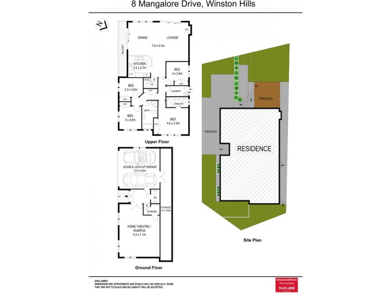 8 Mangalore Drive, Winston Hills NSW 2153 Floorplan