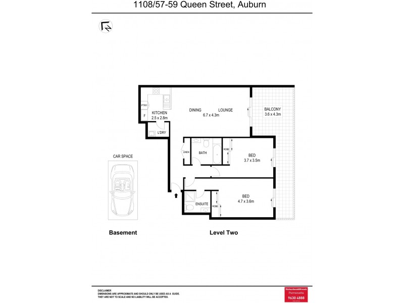 1108/57-59 Queen Street, Auburn NSW 2144 Floorplan