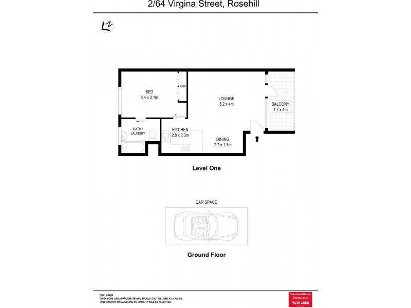 2/64 Virginia Street, Rosehill NSW 2142 Floorplan