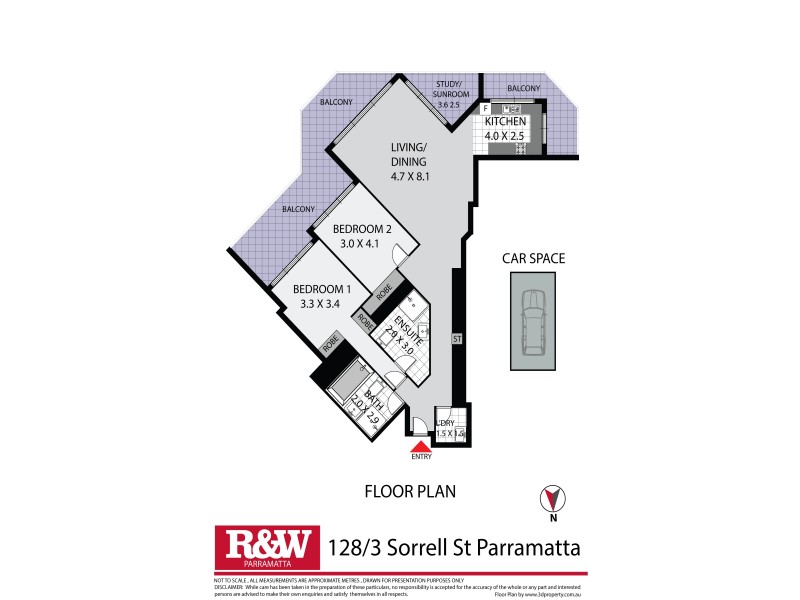 128/3 Sorrell Street, Parramatta NSW 2150 Floorplan