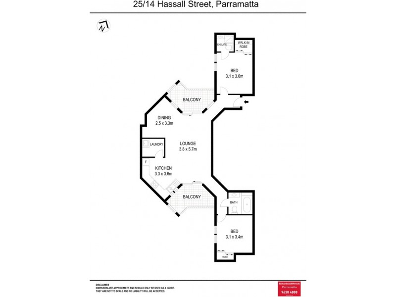 25/14 Hassall Street, Parramatta NSW 2150 Floorplan