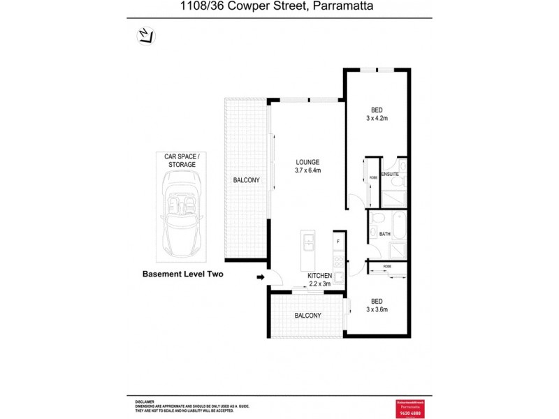 1108/36 Cowper Street, Parramatta NSW 2150 Floorplan