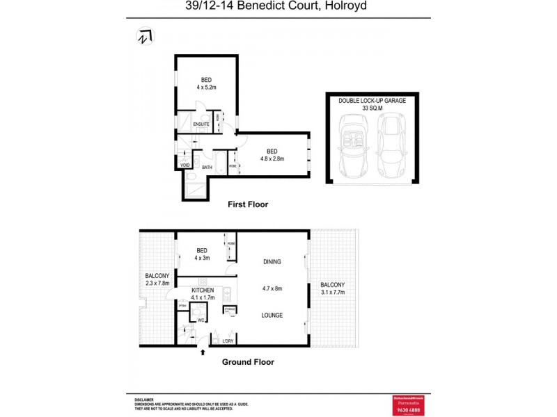 39/12-14 Benedict Court, Holroyd NSW 2142 Floorplan