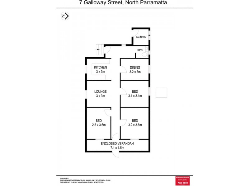7 Galloway Street, North Parramatta NSW 2151 Floorplan