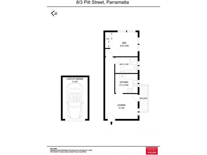 8/3 Pitt Street, Parramatta NSW 2150 Floorplan