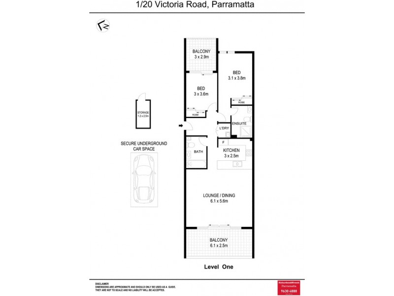 1/20 Victoria Road, Parramatta NSW 2150 Floorplan
