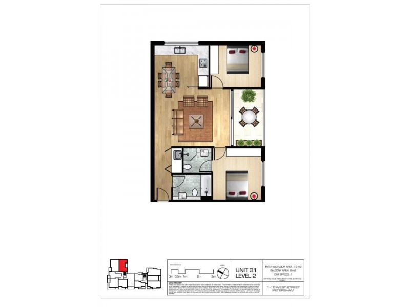 31/1-15 West Street, Petersham NSW 2049 Floorplan