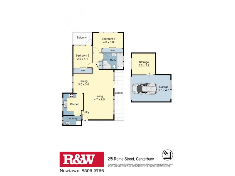 2/5 Rome Street, Canterbury NSW 2193 Floorplan