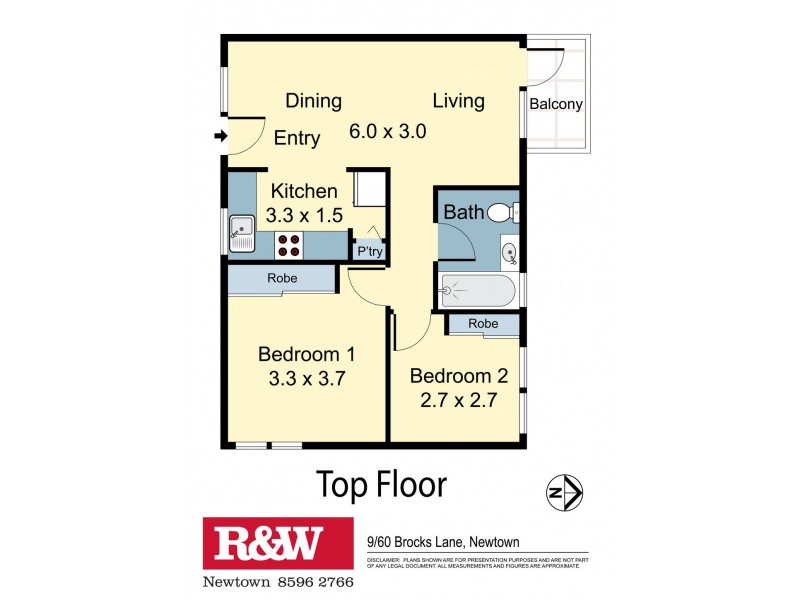 9/60 Brocks Lane, Newtown NSW 2042 Floorplan
