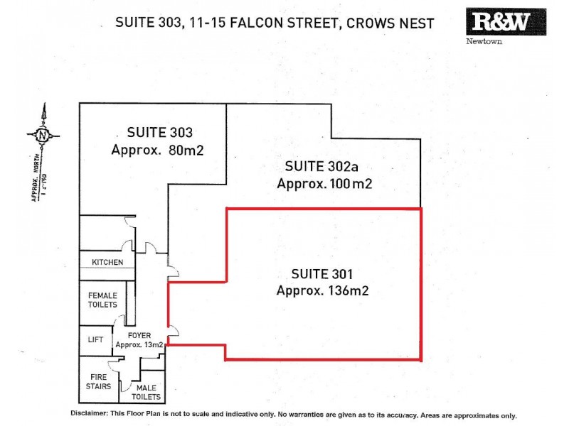 Suite 301, 15 Falcon Street, Crows Nest NSW 2065 Floorplan