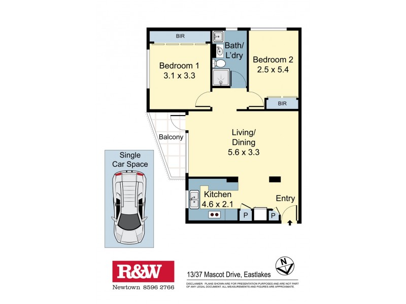13/37 Mascot Drive, Eastlakes NSW 2018 Floorplan