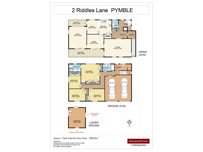 2 Riddles Lane, Pymble NSW 2073 Floorplan