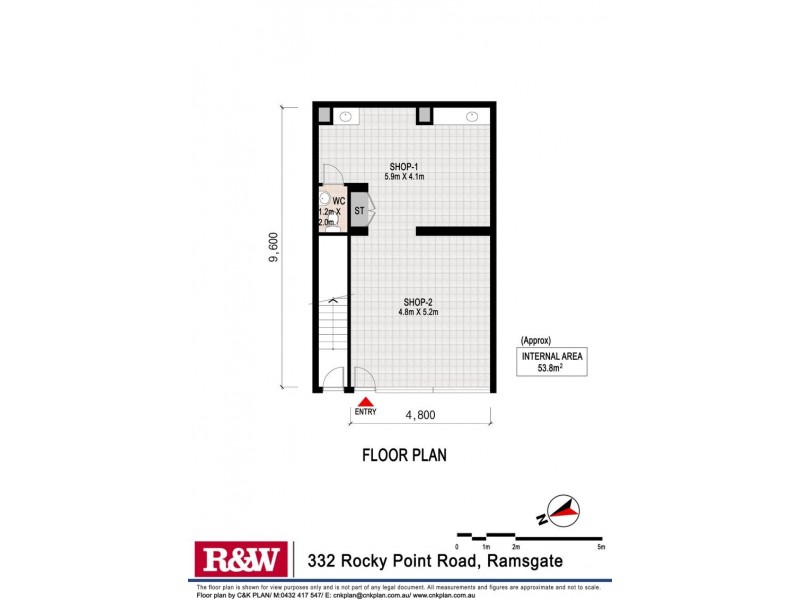 Ground Flr 332 Rocky Point Road, Ramsgate NSW 2217 Floorplan