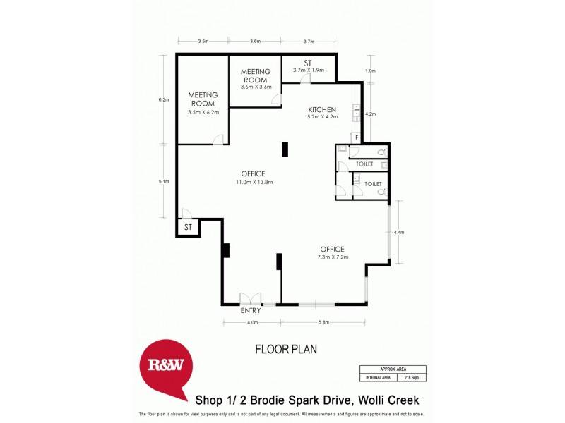 Shop 1/2 Brodie Spark Drive, Wolli Creek NSW 2205 Floorplan