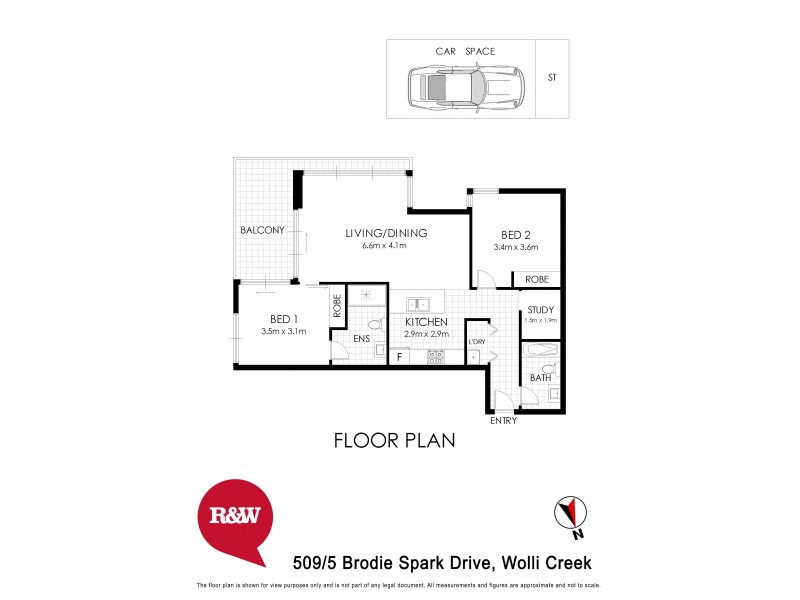 509/5 Brodie Spark Drive, Wolli Creek NSW 2205 Floorplan