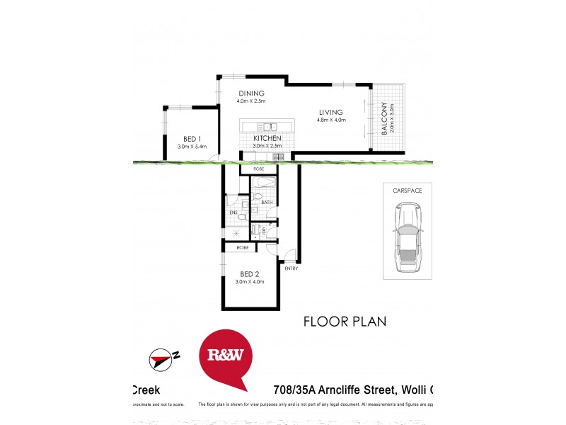 A708/35 Arncliffe Street, Wolli Creek NSW 2205 Floorplan