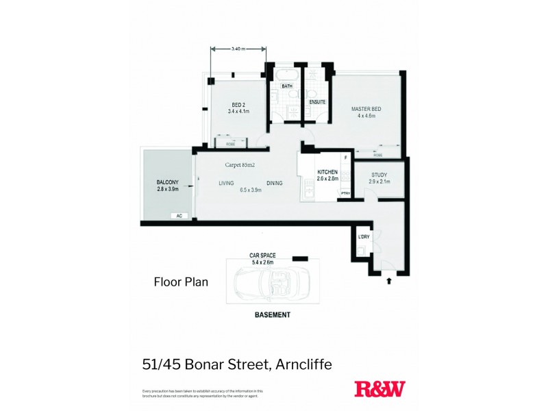 51/45 Bonar Street, Arncliffe NSW 2205 Floorplan