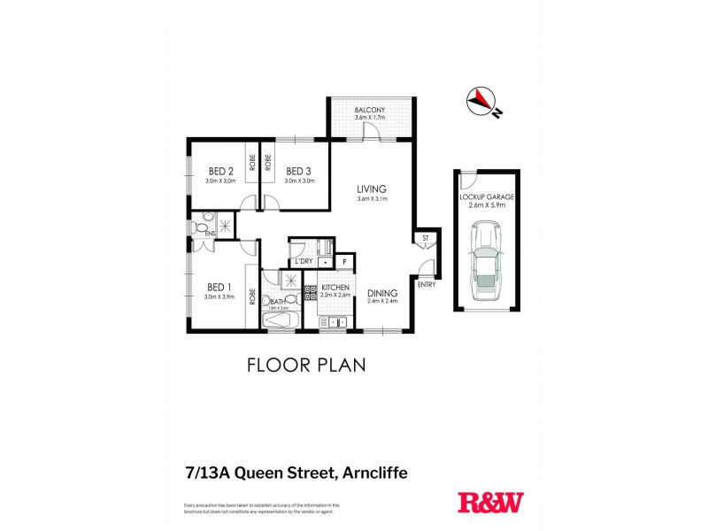 7/13A Queen Street, Arncliffe NSW 2205 Floorplan