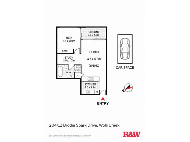 204/12 Brodie Spark Drive, Wolli Creek NSW 2205 Floorplan