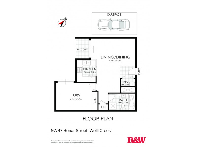 97/97 Bonar Street, Wolli Creek NSW 2205 Floorplan