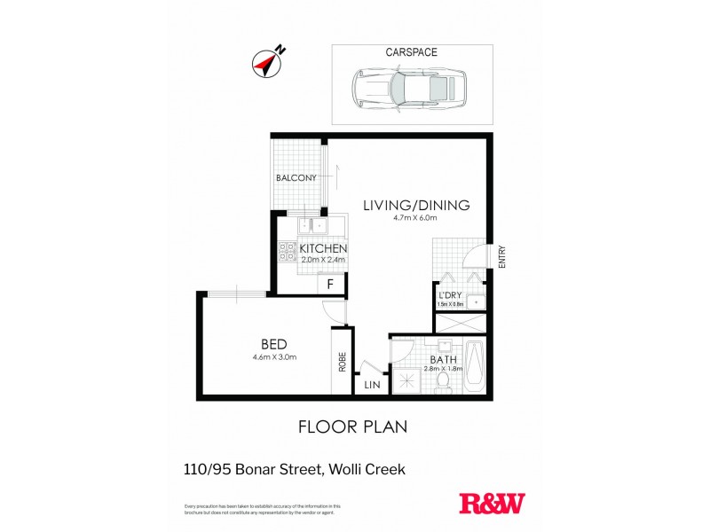 110/95 Bonar Street, Wolli Creek NSW 2205 Floorplan