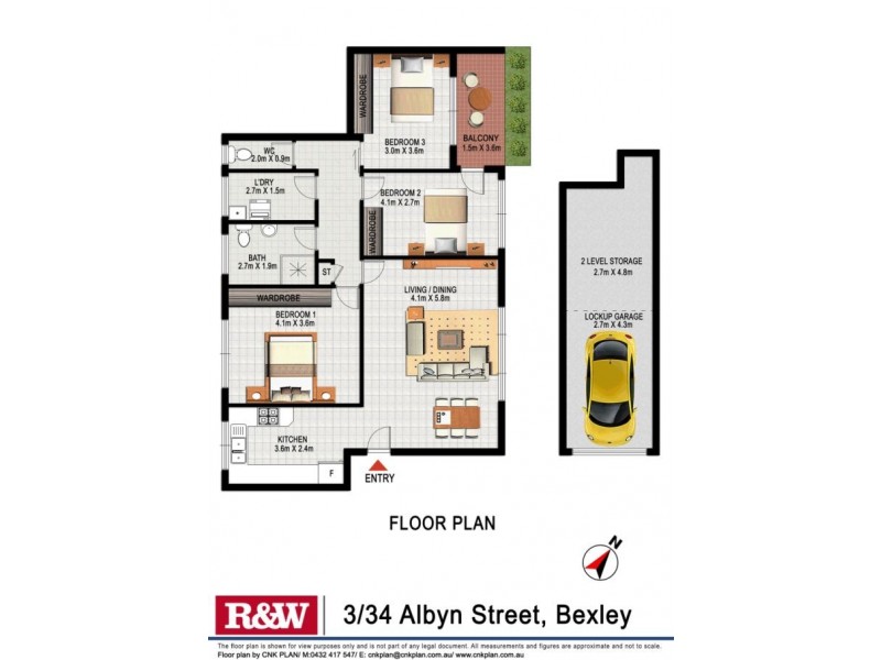 3/34 Albyn Street, Bexley NSW 2207 Floorplan