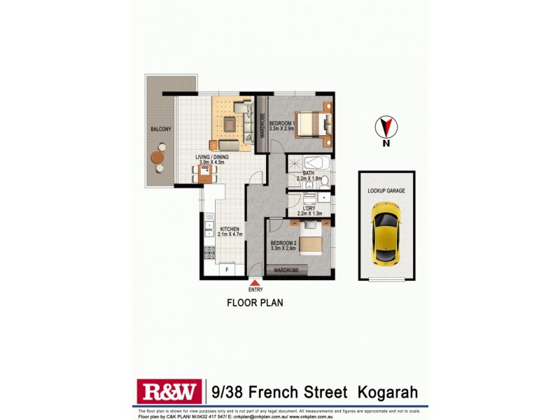 9/38 French Street, Kogarah NSW 2217 Floorplan