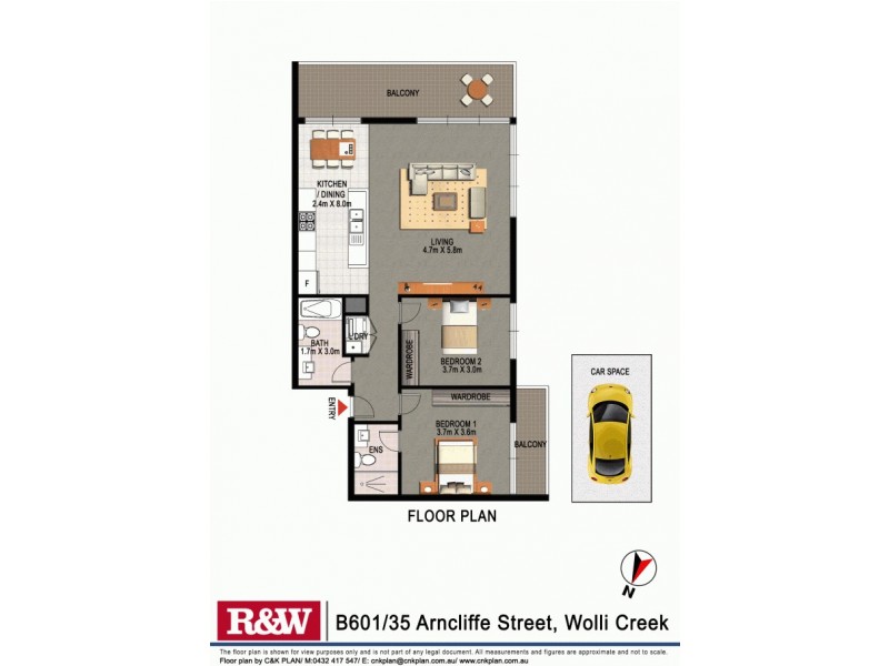 B601 35 Arncliffe Street, Wolli Creek NSW 2205 Floorplan
