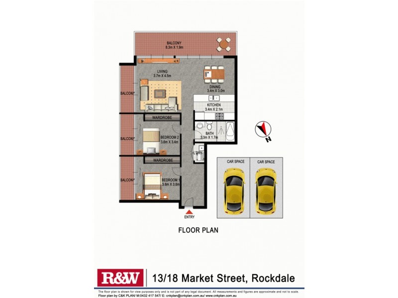 13/18 Market Street, Rockdale NSW 2216 Floorplan