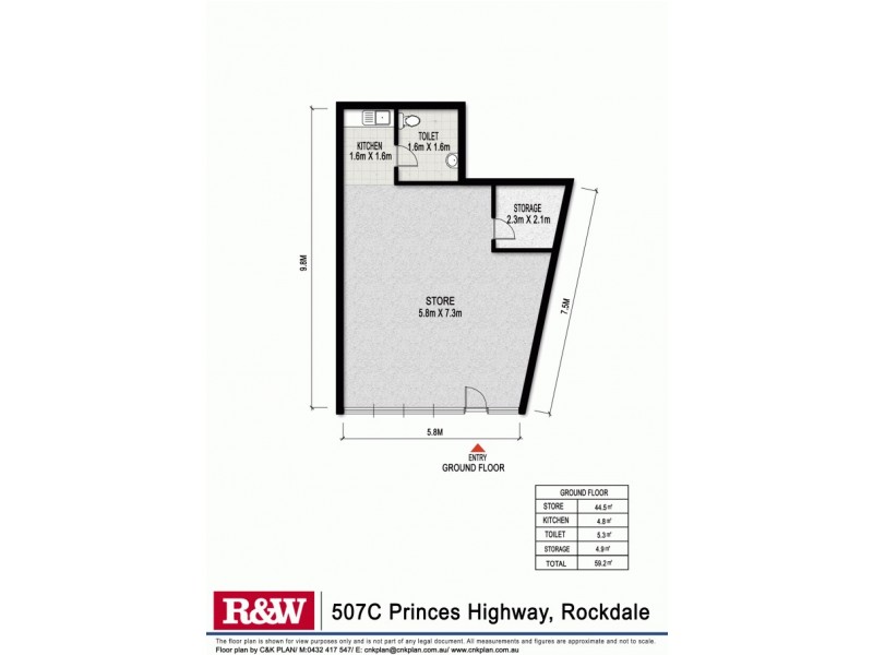 ShopC, 507 Princes Highway, Rockdale NSW 2216 Floorplan