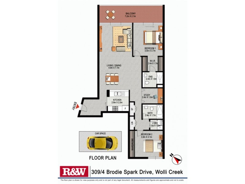 309/4 Brodie Spark Drive, Wolli Creek NSW 2205 Floorplan