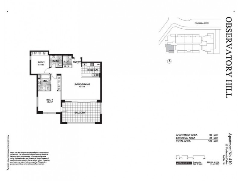410/15 Peninsula Drive, Breakfast Point NSW 2137 Floorplan
