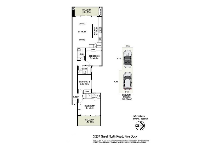 3/237 Great North Road, Five Dock NSW 2046 Floorplan