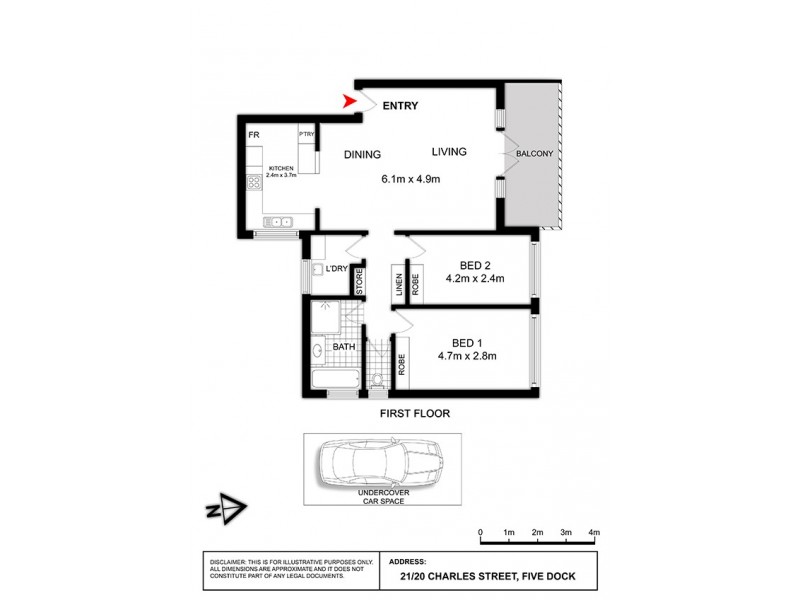 21/20 Charles Street (enter via Gildea Ave), Five Dock NSW 2046 Floorplan