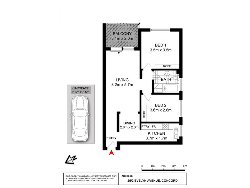 25/2 Evelyn Avenue, Concord NSW 2137 Floorplan