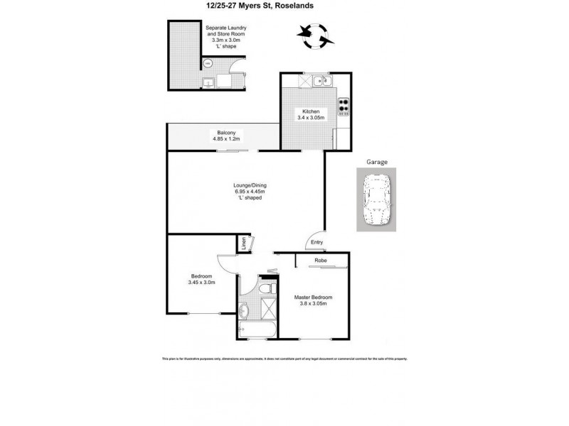 12/25-27 Myers Street, Roselands NSW 2196 Floorplan