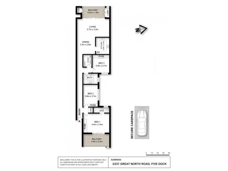 3/237 Great North Road, Five Dock NSW 2046 Floorplan