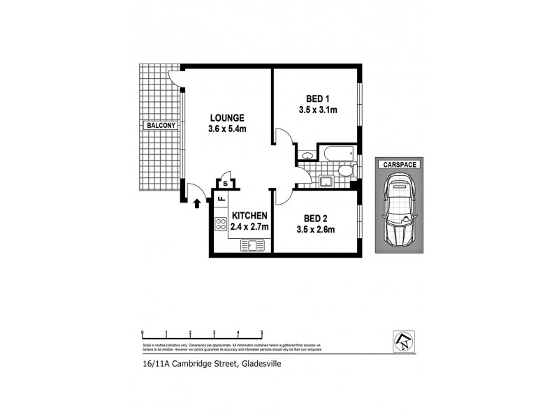 16/11A Cambridge Street, Gladesville NSW 2111 Floorplan