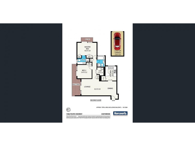 7/882 Pacific Highway, Chatswood NSW 2067 Floorplan