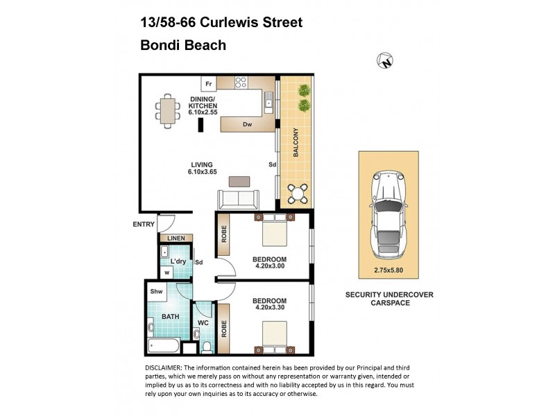 13/58-66 Curlewis Street, Bondi Beach NSW 2026 Floorplan