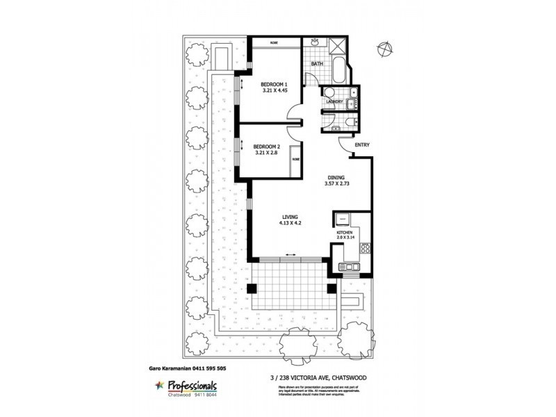 3/238 Victoria Avenue, Chatswood NSW 2067 Floorplan